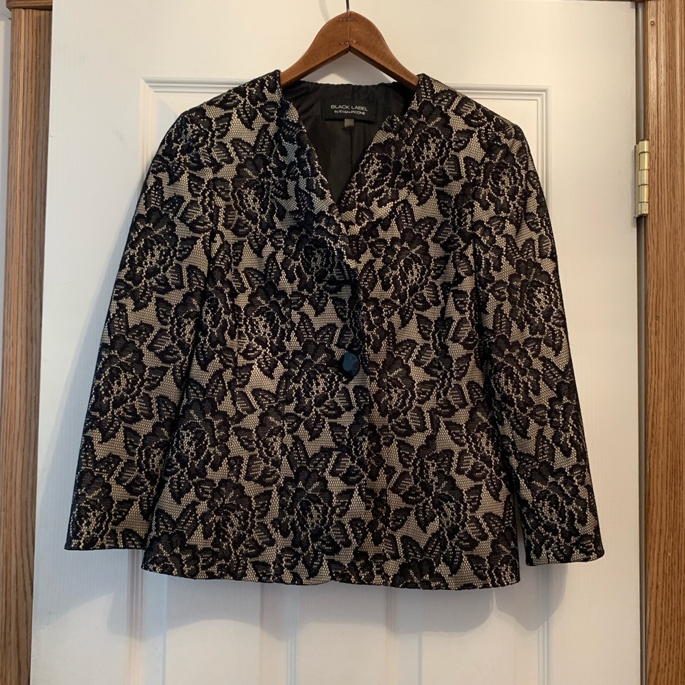 Vintage Black Label by Evan-Picone floral Blazer